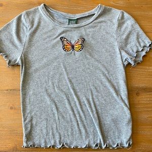 Gray Crop Top
